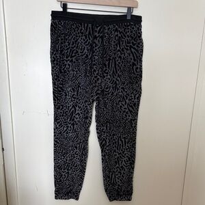 Black and Gray Animal Print Sleep Joggers